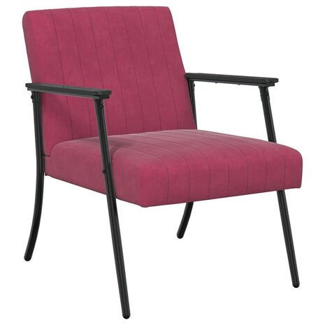 Fauteuil Wijnrood 59 x 75 x 78 cm Fluweel 2