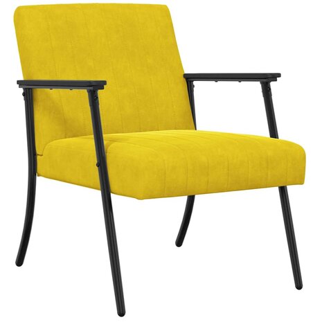Fauteuil Geel 59 x 75 x 78 cm Fluweel 2