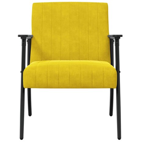 Fauteuil Geel 59 x 75 x 78 cm Fluweel 4