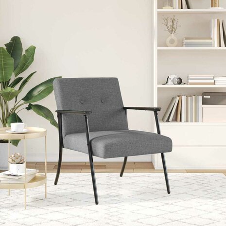 Fauteuil Donkergrijs 59 x 75 x 78 cm Stof 3