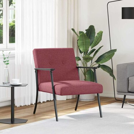 Fauteuil Wijnrood 59 x 75 x 78 cm Stof 1