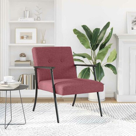 Fauteuil Wijnrood 59 x 75 x 78 cm Stof 3
