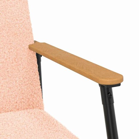 Fauteuil Roze 59 x 75 x 78 cm Krullend Wol-achtig Stof 8