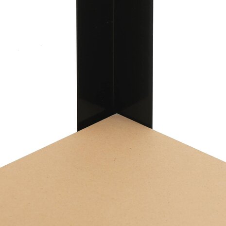 Werkbanken met plank Zwart 81 x 41 x 145 cm Bewerkt hout 8