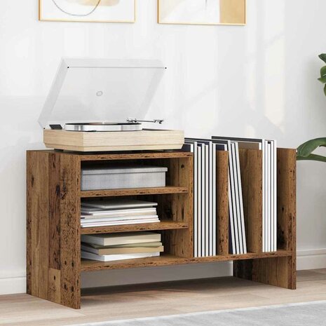 Platenkast met plank Oudhout 78.5 x 35 x 45 cm Bewerkt hout 1