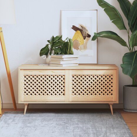 Kastdeuren met latwerk 2 st 59,5x39,5 cm massief grenenhout 1