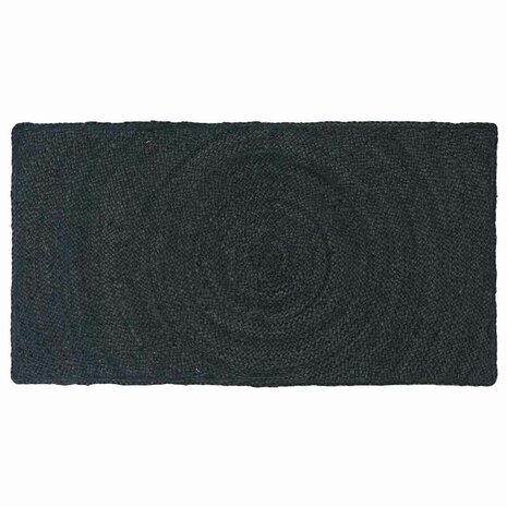 Vloerkleed Donkergrijs 60 x 110 cm Jute 1