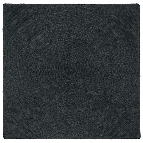 Vloerkleed Donkergrijs 120 x 120 cm Jute 1