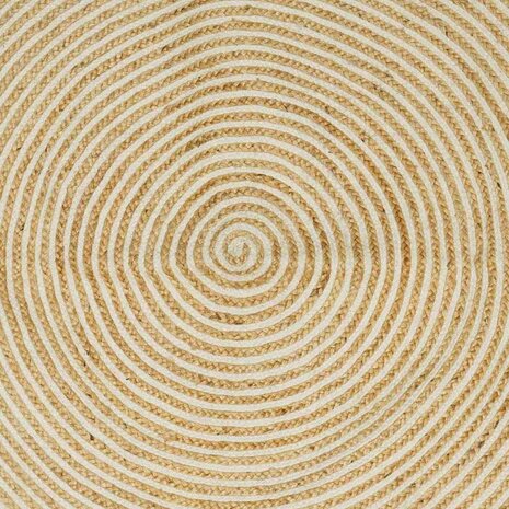 Vloerkleed Natuurlijk en Wit 80 x 150 cm Jute 4
