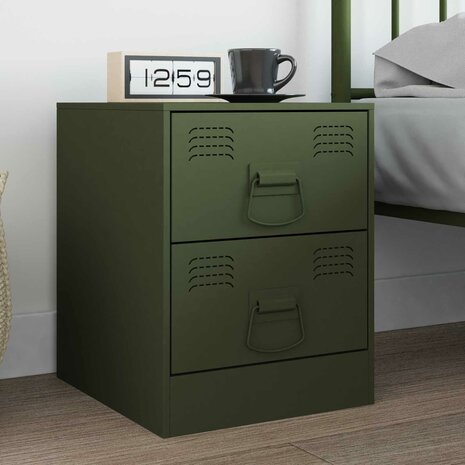 Kast Handvatten 12 pcs Olijf Groen 85 x 45 mm Metaal 1