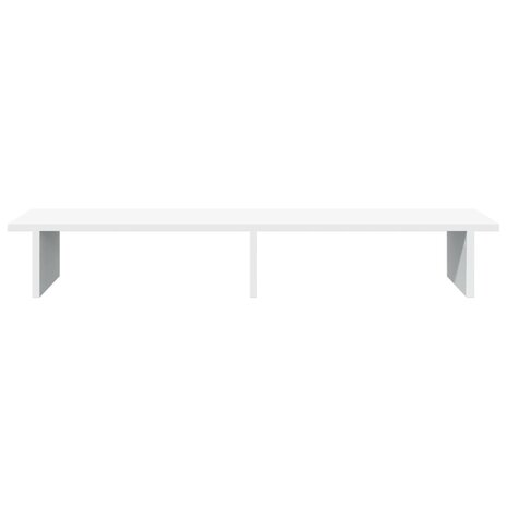 Monitorstandaard 100x27x15 cm bewerkt hout wit 4