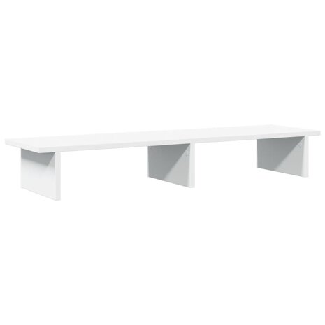 Monitorstandaard 100x27x15 cm bewerkt hout wit 6