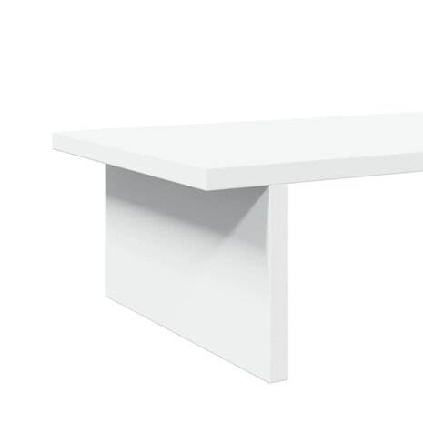 Monitorstandaard 100x27x15 cm bewerkt hout wit 7