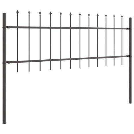 Tuinhek 2 pcs Grijs 3,4 x 0,6 m Poedercoating staal 4