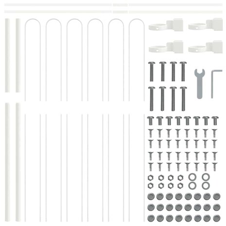 Tuinhek Wit 1,7 x 1,5 m Poedercoating staal 5