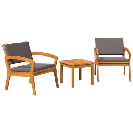 Bistroset 3 pcs Bruin 59,5 x 70,5 x 72,5 cm Polyester 2