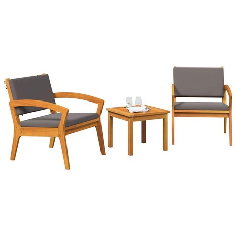 Bistroset 3 pcs Bruin 59,5 x 70,5 x 72,5 cm Polyester 3