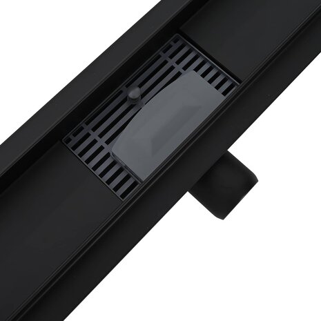 2 in 1 Doucheafvoer Zwart 50 cm Roestvrij staal 304 9