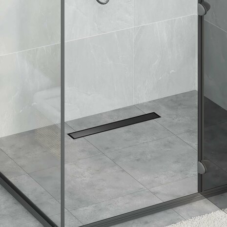 2 in 1 Doucheafvoer Zwart 60 cm Roestvrij staal 304 1