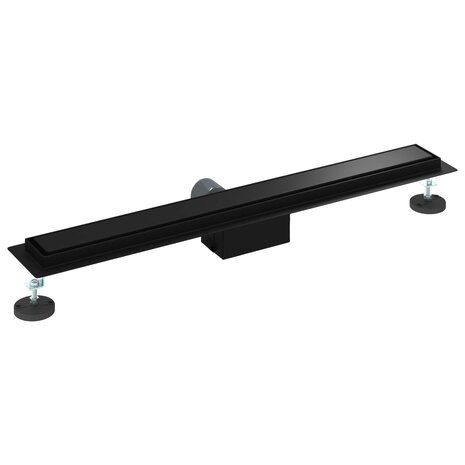 2 in 1 Doucheafvoer Zwart 70 cm Roestvrij staal 304 6