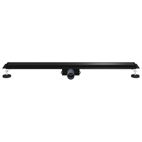 2 in 1 Doucheafvoer Zwart 90 cm Roestvrij staal 304 4