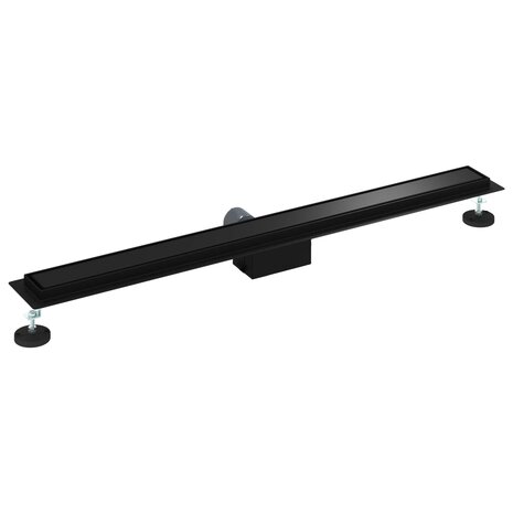 2 in 1 Doucheafvoer Zwart 90 cm Roestvrij staal 304 6