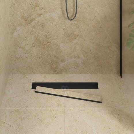 Doucheafvoer 2-in-1 met 360&deg; Sifon Zwart 60 cm 3
