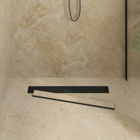 Doucheafvoer 2-in-1 met 360&deg; Sifon Zwart 70 cm 3