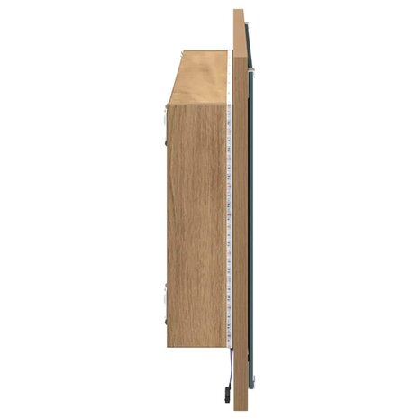 Spiegel met spiegel Artisan Eiken 90 x 8,5 x 37 cm Bewerkt hout 6