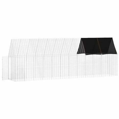 Kippenhok 2 pcs Zilver 600 x 100 x 210 cm Gegalvaniseerd staal 6