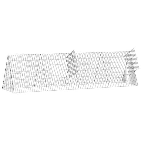 Kippenhok Zilver 215 x 55 x 55 cm Gegalvaniseerd staal 5