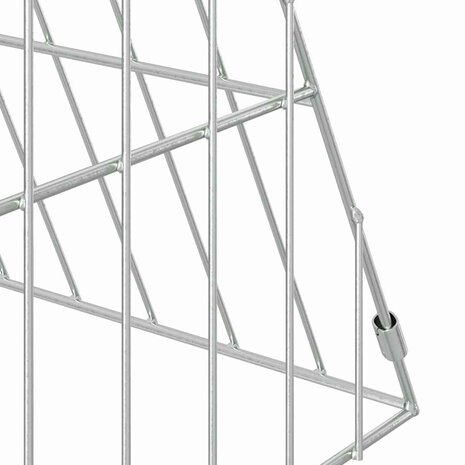 Kippenhok Zilver 215 x 55 x 55 cm Gegalvaniseerd staal 9
