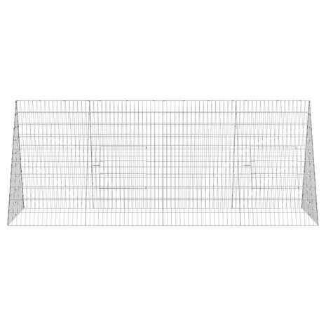 Kippenhok Zilver 215 x 100 x 85 cm Gegalvaniseerd staal 6