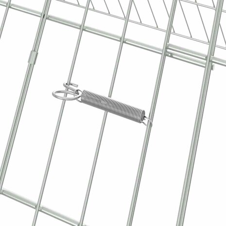 Kippenhok Zilver 215 x 100 x 85 cm Gegalvaniseerd staal 8