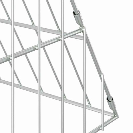 Kippenhok Zilver 215 x 100 x 85 cm Gegalvaniseerd staal 9