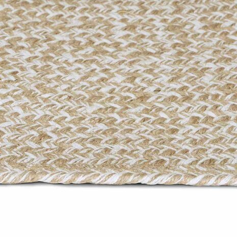 Vloerkleed Natuurlijk en Wit 60 x 110 cm Jute 3
