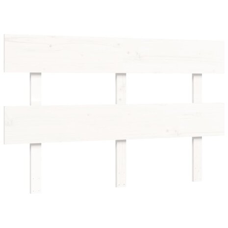 Seniorenbed met hoofdbord massief hout wit 8