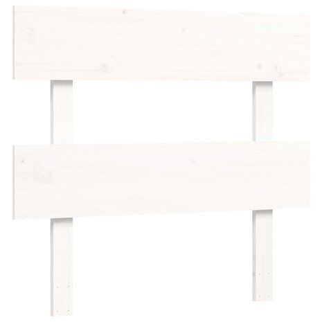 Seniorenbed met hoofdbord massief hout wit 90x200 cm 8