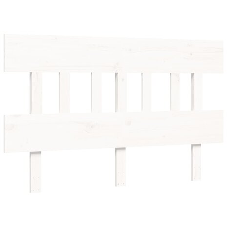 Seniorenbed met hoofdbord massief hout wit 140x190 cm 8
