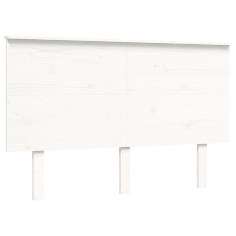 Seniorenbed met hoofdbord massief hout wit 140x190 cm 8