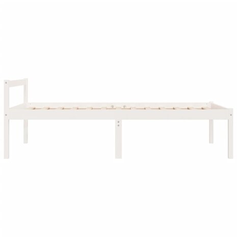 Seniorenbed massief grenenhout wit 90x200 cm 5