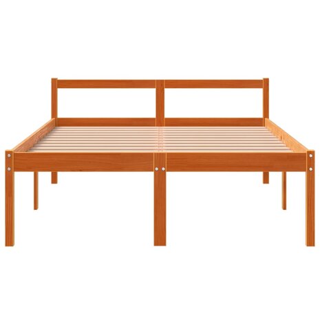 Seniorenbed massief grenenhout wasbruin 140x190 cm 4