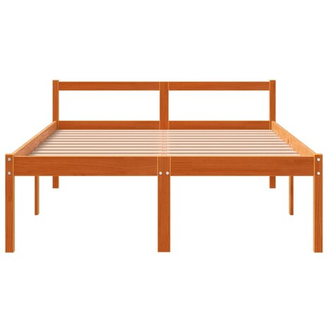 Seniorenbed massief grenenhout wasbruin 140x200 cm 4