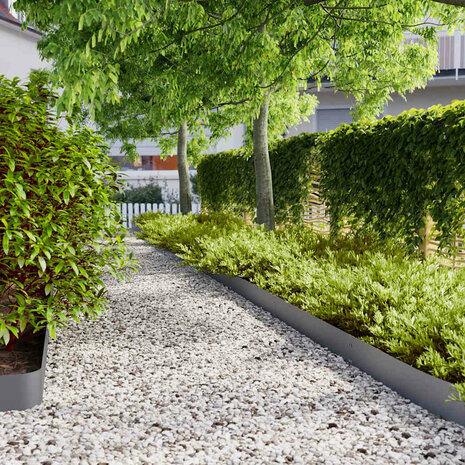 Gazonranden 10 st 15x103 cm koudgewalst staal antraciet 1