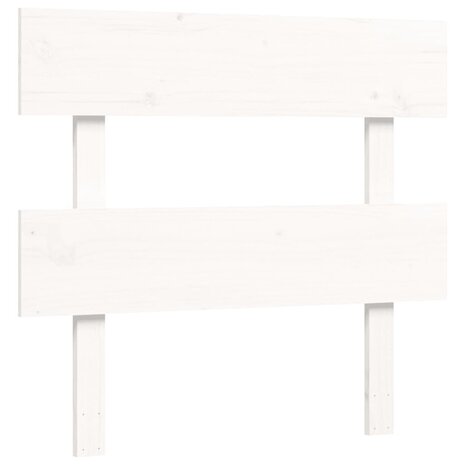 Seniorenbed met hoofdbord massief hout wit 8