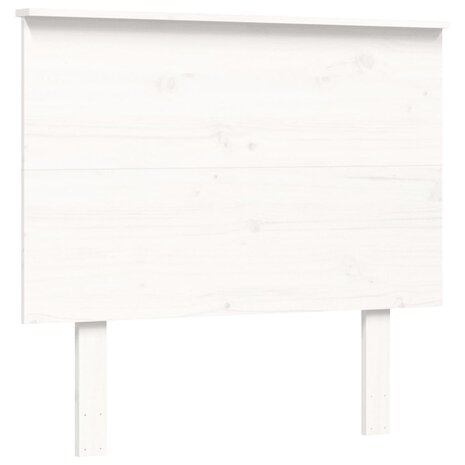 Seniorenbed met hoofdbord massief hout wit 8