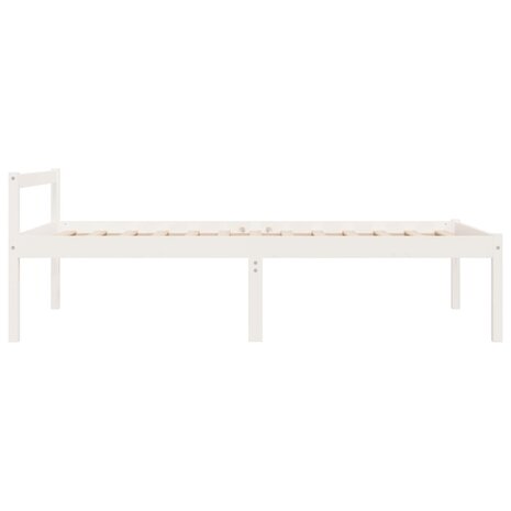 Seniorenbed massief grenenhout wit 75x190 cm 6