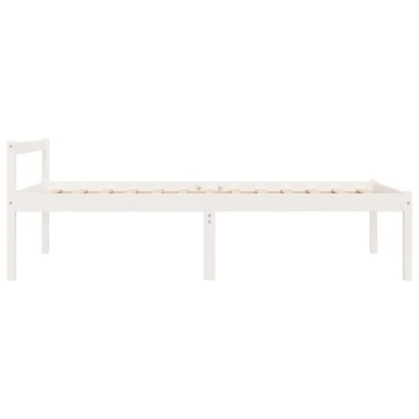 Seniorenbed massief grenenhout wit 90x190 cm 5