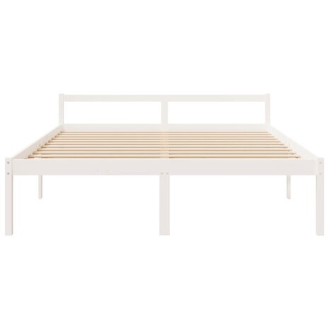 Seniorenbed massief grenenhout wit 180x200 cm 4