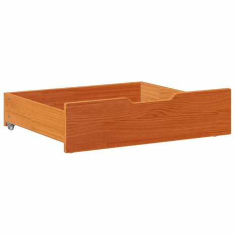 Bedlades 2 st 65x55x17 massief grenenhout wasbruin 4